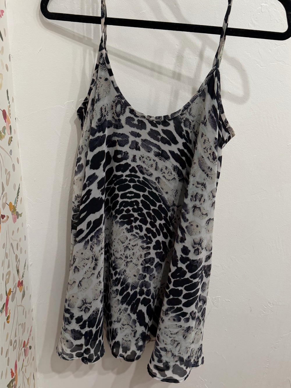 Show Me Your MuMu Black and Gray Animal Print Slip Cami